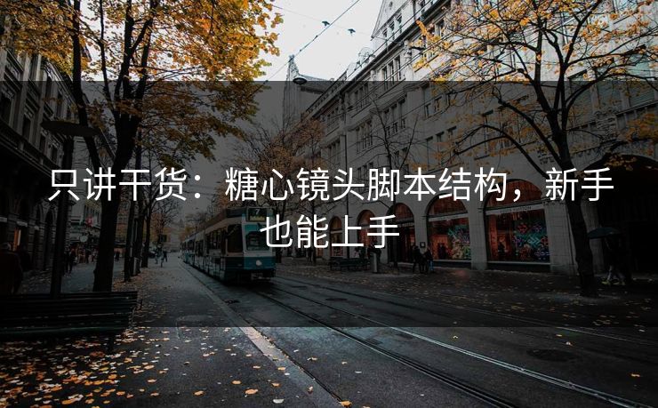 只讲干货：糖心镜头脚本结构，新手也能上手