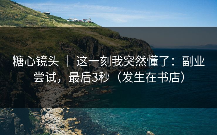 糖心镜头 | 这一刻我突然懂了:副业尝试,最后3秒(发生在书店) 糖心镜头 | 这一刻我突然懂了:副业尝试,最后3秒(发生在书店)